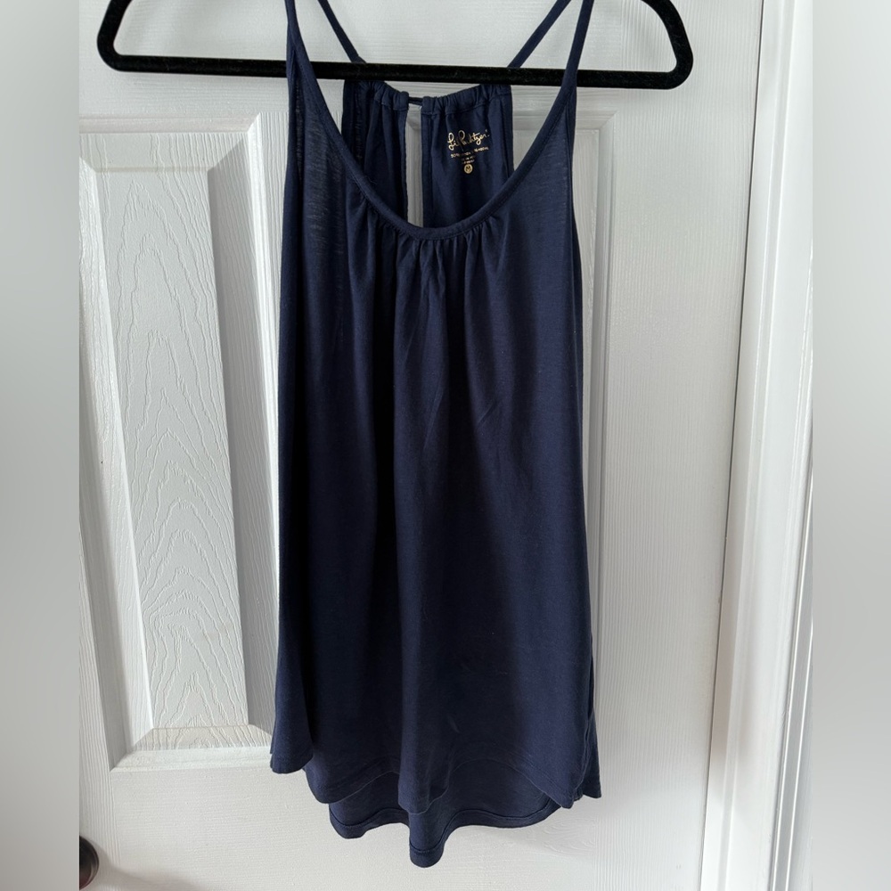Lilly Pulitzer navy cotton tank size Medium